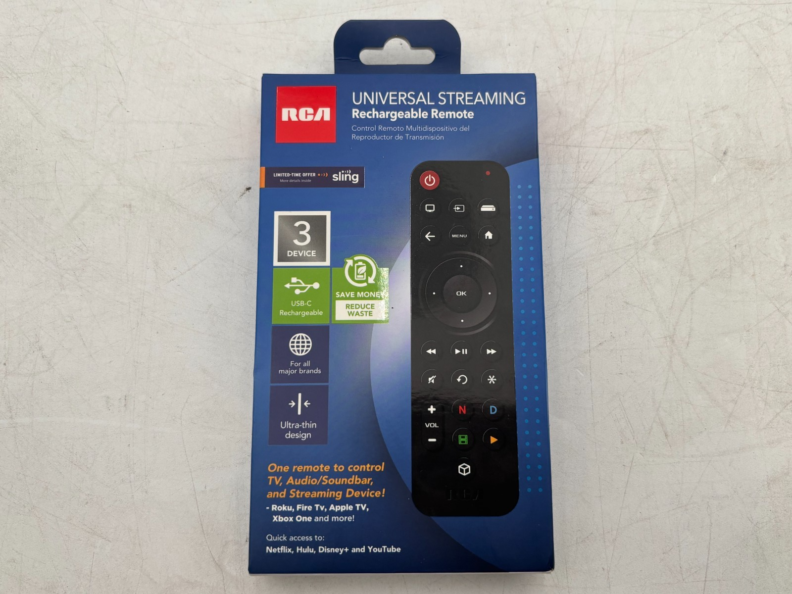 RCA RCTSC3B Universal Rechargeable 3 Device Streaming Remote Control 1 RCA RCTSC3B Universal Rechargeable 3 Device Streaming Remote Control