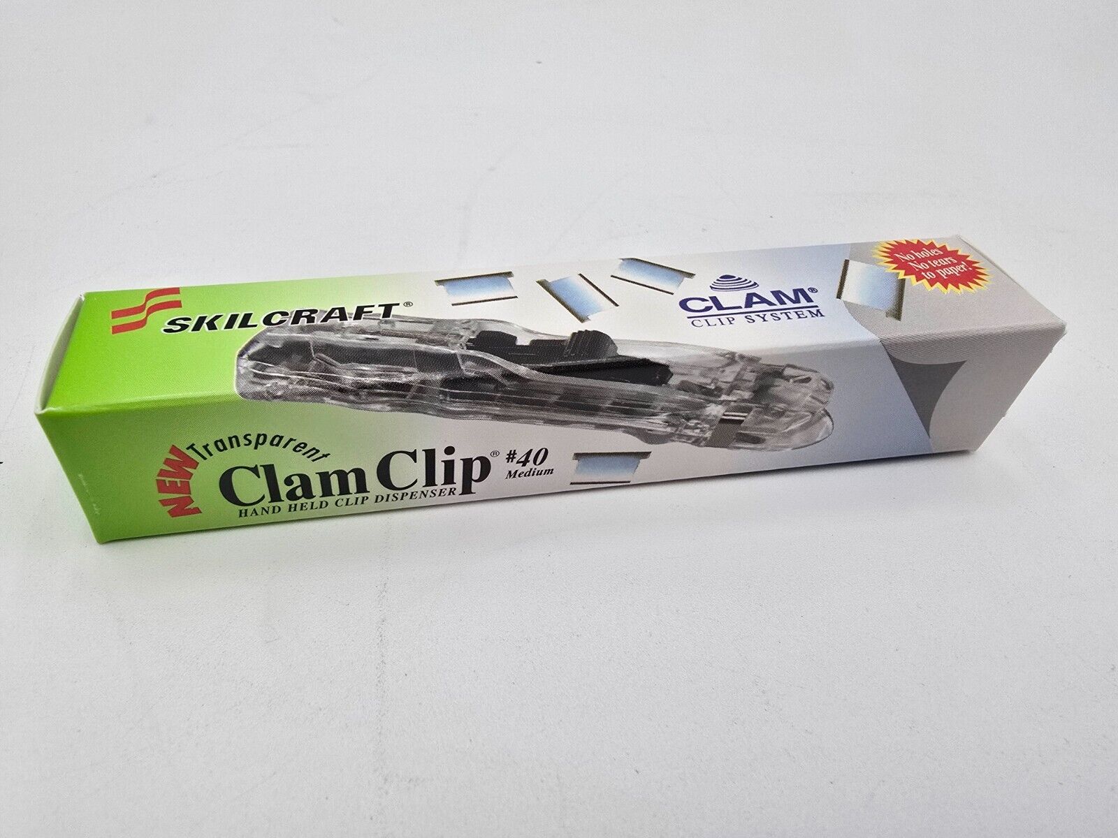 Skilcraft Hand Held Clam Clip Dispenser Medium # 40 7510013174220 1 Skilcraft Hand Held Clam Clip Dispenser Medium # 40 7510013174220