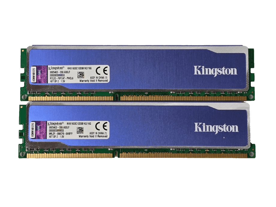 image of 2 Piece Kingston HyperX Blu KHX1600C10D3B1K216G DDR3 1600 16GB 2x8GB RAM 375308030509