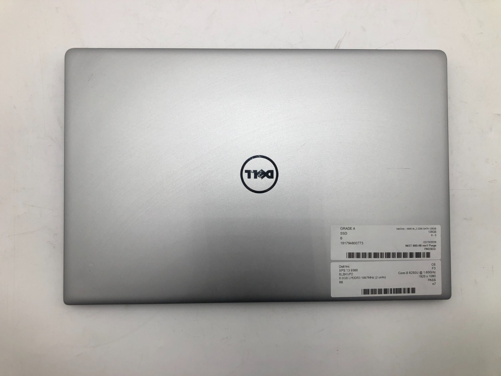 Dell XPS 13 9360 i5-8250U 8GB 128GB SSD 13.3" FHD Win 11 Pro 4 Dell XPS 13 9360 i5-8250U 8GB 128GB SSD 13.3" FHD Win 11 Pro
