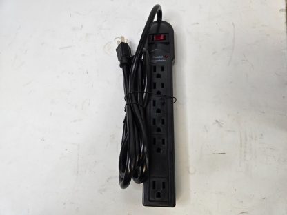 image of Lot of 10 AmazonBasics 6 Outlet Surge Protector Power Cord Black B00TP1C51M 375311331519 2