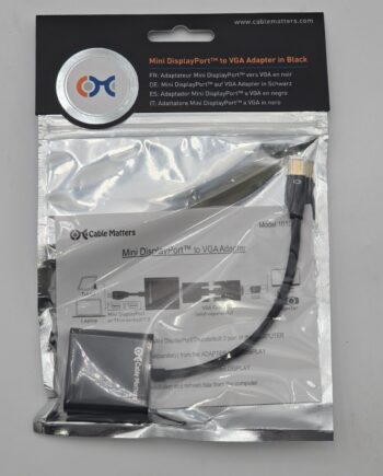 NEW Sealed Cable Matters Mini DisplayPort to VGA Adapter 101003 Black