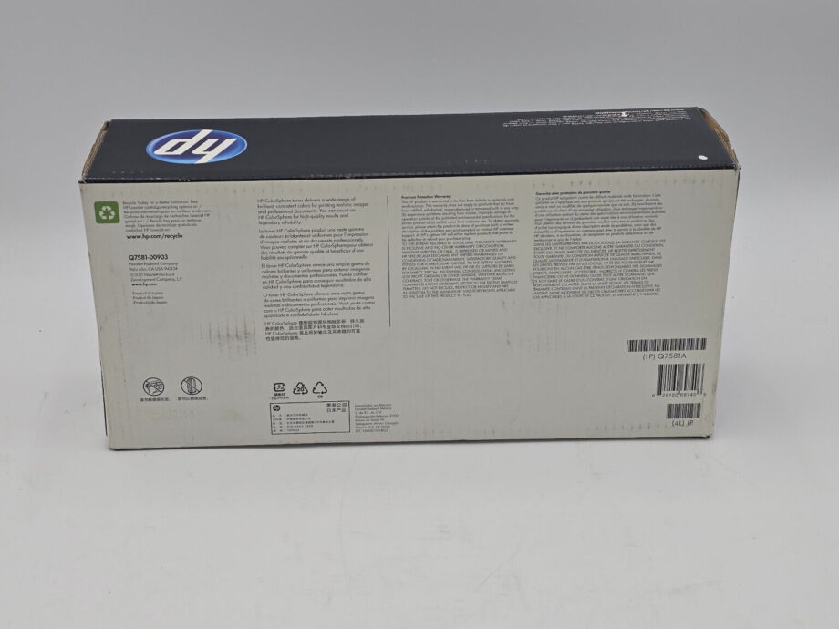 Genuine HP 503A LaserJet Toner Cartridge Cyan Model: Q7581A / Sealed