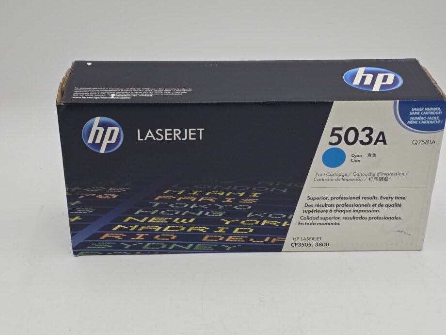 Genuine HP 503A LaserJet Toner Cartridge Cyan Model: Q7581A / Sealed