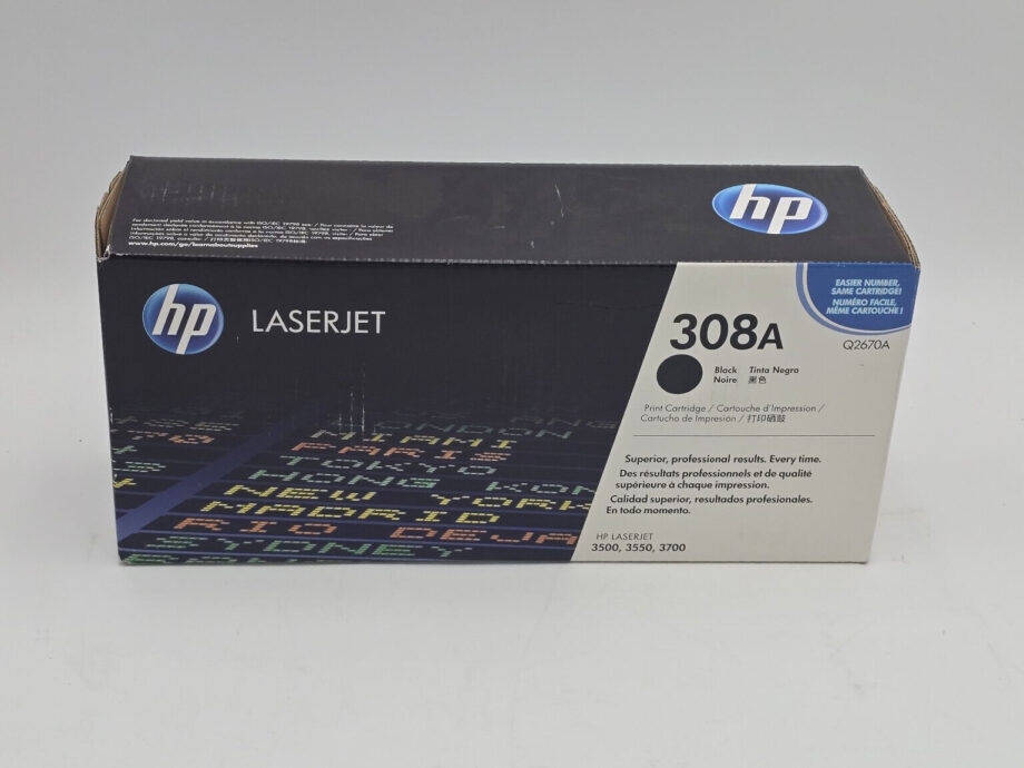 Genuine HP LaserJet Toner Q2670A 308A Black Printer Cartridge 3500 3550 3700 NEW