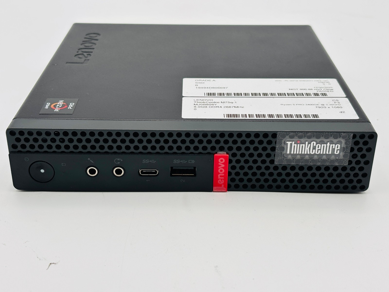 Lenovo ThinkCentre M75q-1 Micro-Ryzen 5 Pro 3400GE 8GB 256GB SSD Windows 11 Pro 1 Lenovo ThinkCentre M75q-1 Micro-Ryzen 5 Pro 3400GE 8GB 256GB SSD Windows 11 Pro