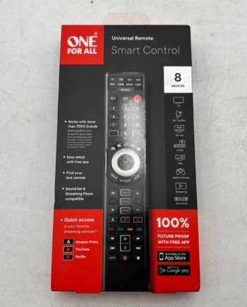 One for All - Smart Control 8 Device TV Universal Remote. Black. New- Open Box