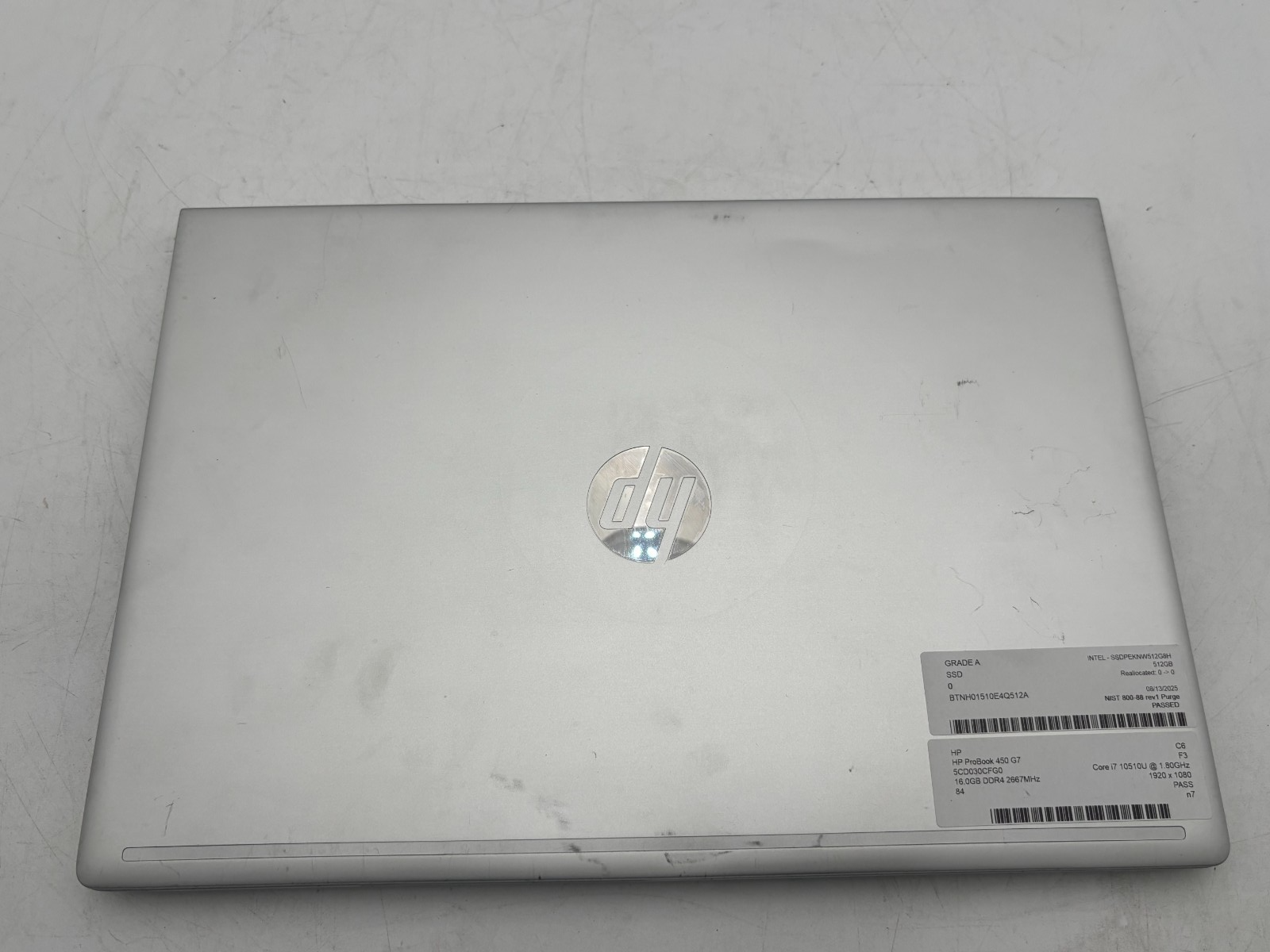 HP ProBook 450 G7 i7-10510U 16GB 256GB SSD MX250 15.5" Win 11 Pro No Slot Cover 4 HP ProBook 450 G7 i7-10510U 16GB 256GB SSD MX250 15.5" Win 11 Pro No Slot Cover