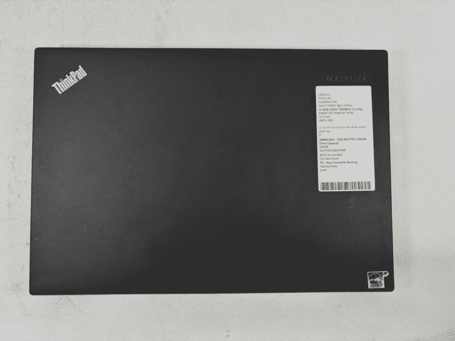 image of Lenovo ThinkPad T440 i7 4600U 12GB 256GB SSD Windows10 Pro no battery 355884223959 5