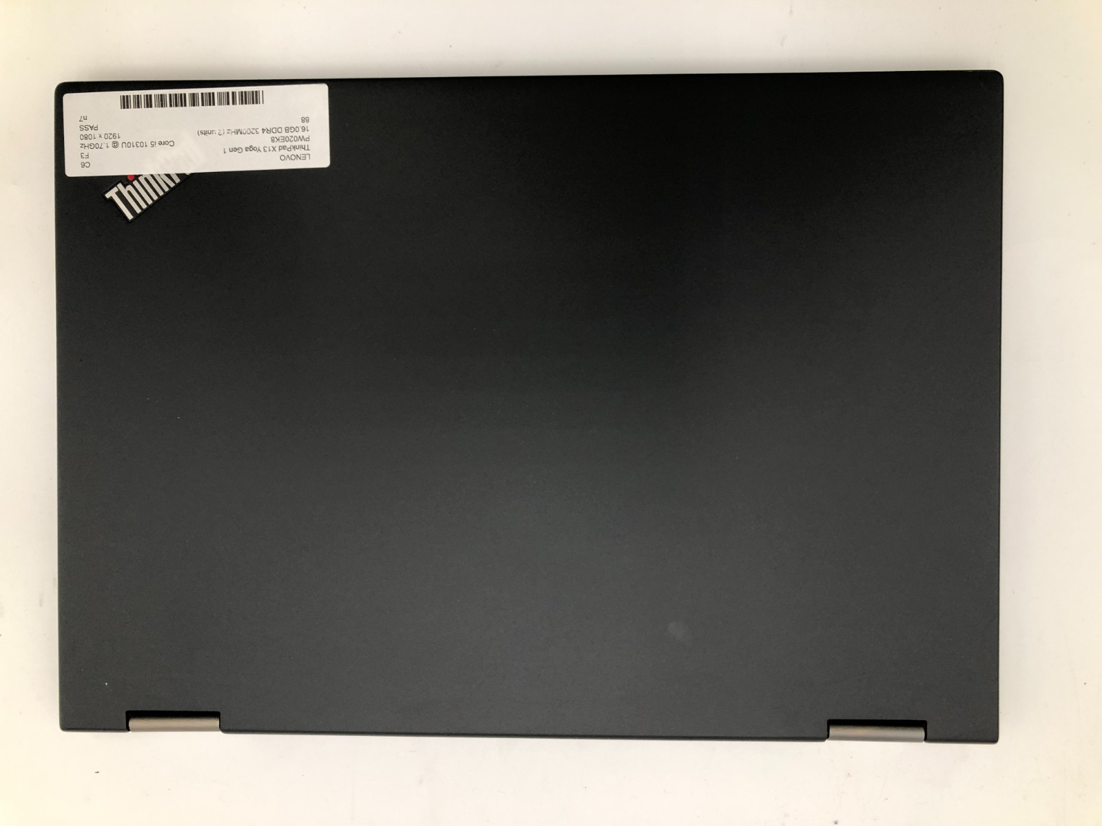 Lenovo ThinkPad X13 Yoga Gen 1 i5-10310U 16GB No SSD/OS 14" Convertible - Bad KB 5 Lenovo ThinkPad X13 Yoga Gen 1 i5-10310U 16GB No SSD/OS 14" Convertible - Bad KB
