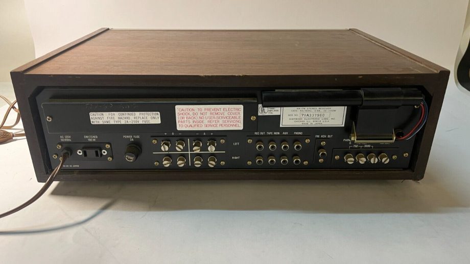 image of Vintage Sherwood S 7100A AMFM 25w Stereo Receiver Woodgrain Cabinet As is 355711670969 2