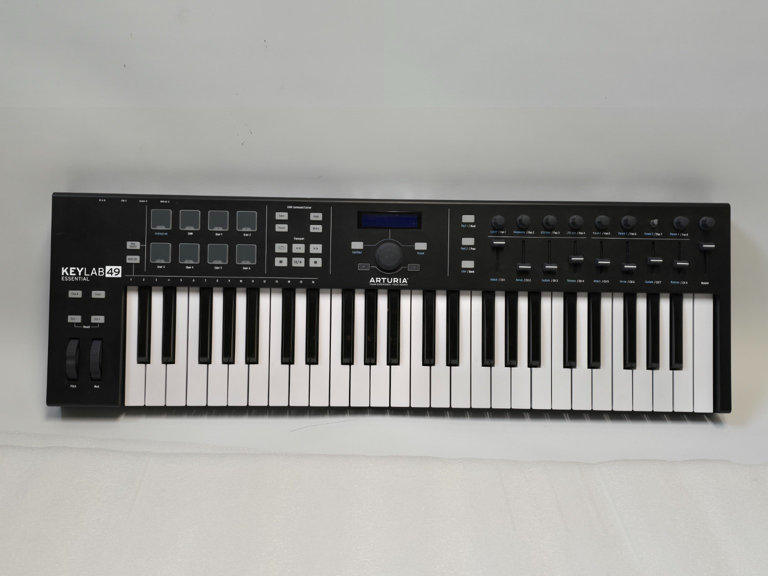 Arturia KeyLab Essential 49 MIDI Controller – Used Tested – Missing Knob 1 Arturia KeyLab Essential 49 MIDI Controller – Used Tested – Missing Knob