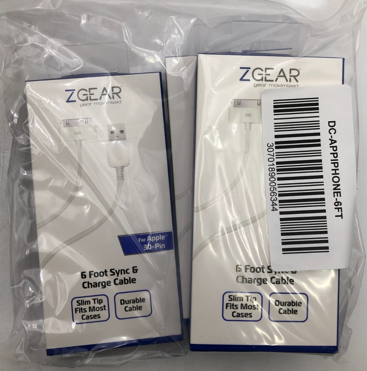 Lot (24) – ZGear 6ft Sync & Charge Cable for Apple 30 Pin DC-APPIPHONE-6FT – New 3 Lot (24) – ZGear 6ft Sync & Charge Cable for Apple 30 Pin DC-APPIPHONE-6FT – New