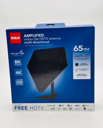 RCA AMPLIFIED indoor flat HDTV antenna multi-directional - NEW