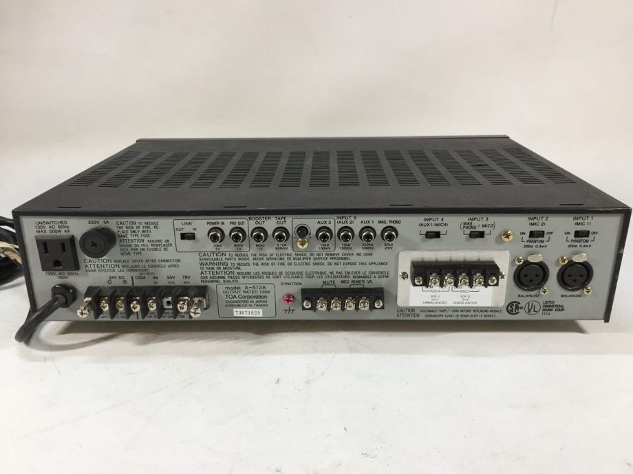 image of TOA Power Amplifier Model A 512A 355047868189 3