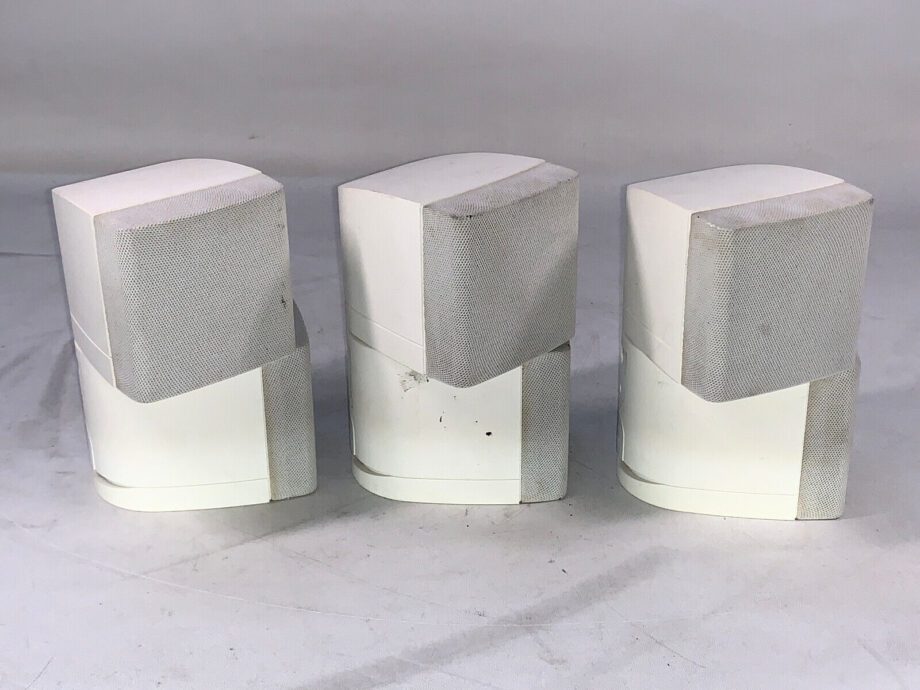 image of Lot of 3 Bose Acoustimass Double Cube Speaker White TESTED Used Good 355500582799 3