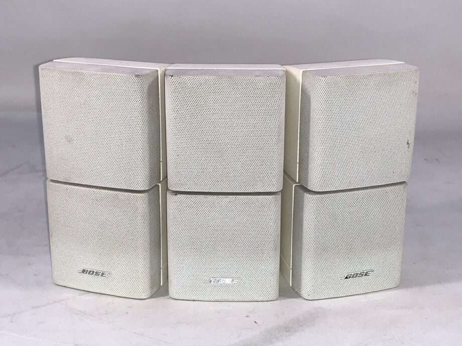 image of Lot of 3 Bose Acoustimass Double Cube Speaker White TESTED Used Good 355500582799